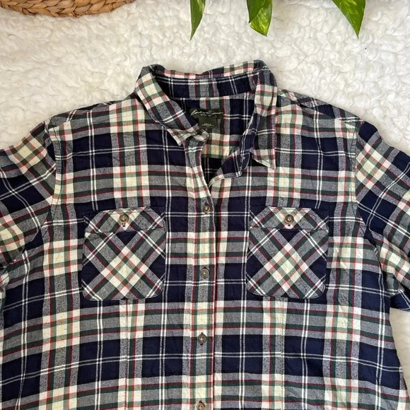 Eddie Bauer Plaid Flannel button down - size XXL - Picture 2 of 16